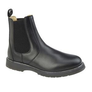 Grafters Mens Leather Chelsea Boots / Black